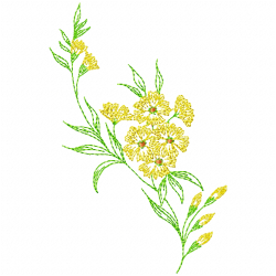 Flowers And Tree Embroidery Design 10